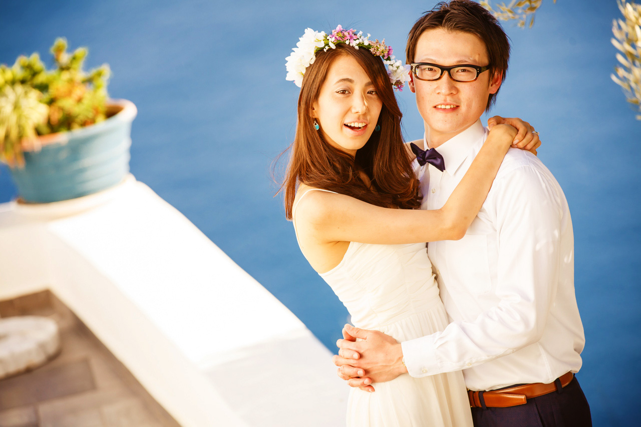 Wedding photoshoot in Santorini